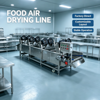 Voedselveilige 304 roestvrijstalen luchtdroogmachine, industriële fruit- en groente-luchtdroger voor voedselverwerkingslijnen