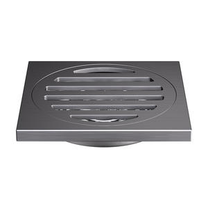 YOTO Siphon <span class=keywords><strong>de</strong></span> sol en acier inoxydable brossé gris anthracite, anti-odeur, <span class=keywords><strong>grand</strong></span> débit, design moderne et épuré pour salle <span class=keywords><strong>de</strong></span> bain et lavabo - Product Image 1