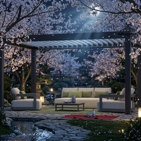 Kit de quincaillerie pour pergola en aluminium Airfun, résistant au vent, motorisé, à lames orientables, pour toit rétractable, auvent, gazebo