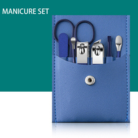 Kit d'outils de manucure et pédicure 7 pièces rose et vert, directement de l'usine