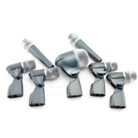 Kit de microphones de batterie portables professionnels BETADMK7 7 pièces avec connecteur XLR, légers et portables pour amplificateur de basse, toms et caisse claire