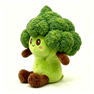 Personaliza un adorable peluche de brócoli, un suave juguete de peluche de brócoli sonriente. - Product Image 5