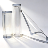 Bandes de rideaux en PVC transparentes coupe-vent à fermeture magnétique pour porte de balcon