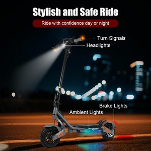 Scooter Eléctrico de 1200W con Doble Motor para Adultos - Plegable, Velocidad de 50 MPH, con Señales de Giro, Alto Rendimiento - Product Image 5