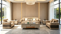 Ensemble de meubles modernes pour salon, canapé, fauteuil, table basse, solution tout-en-un pour toute la maison