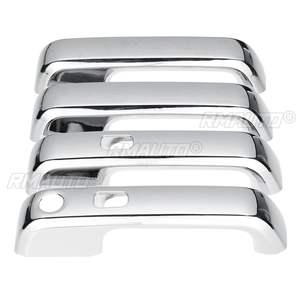 Coques de poignées de portières de voiture avec clé intelligente + Ensemble de garnitures de panneaux de poignées de portières extérieures pour Ford F-150 F150 F-250/HD F-350/HD 15-19 - Product Image 3