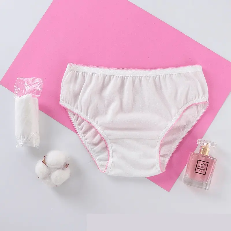 Soft Cotton Travel Hotel Spa Menstrual Panties Disposable Pregnant Period Underwear Seamless for Women