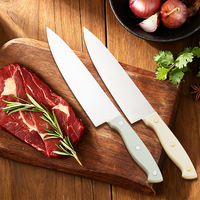 Couteaux de cuisine professionnels en acier inoxydable ultra-affûtés avec manche en POM coloré, couteau de chef de 8 pouces, couteau utilitaire pour chefs