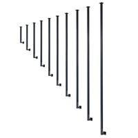 Rampe d'escalier moderne en acier inoxydable avec un design unique, installation facile, utilisation en intérieur