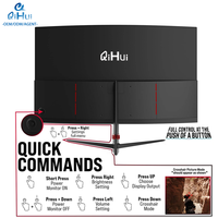 Monitor LED 144Hz, Monitor LED melengkung 27 inci 2K untuk game PC/pencitraan medis-Panel IPS standar US port DP RGB lampu Bar