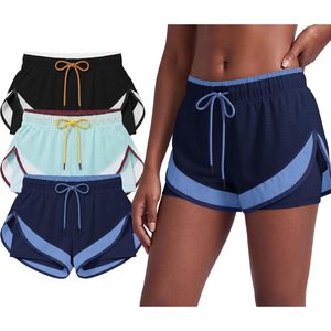 Shorts Deportivos para Mujer FOXA, Paquete de 3, Diseño Color Block, Dobladillo Tipo Delfín, Secado Rápido, para Correr, Gimnasio y Entrenamiento - Product Image 1