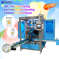 Machine d'impression sérigraphique verticale rotative pour l'impression sur bouteilles et gobelets en plastique