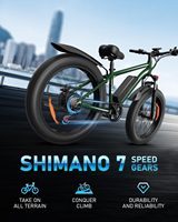 Vélo électrique de ville et de montagne OBX US Stock avec suspension avant, moteur sans balais, batterie au lithium 15AH pour adultes