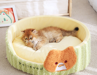 Ganzjahres-Katzen- und Hundebett Neues Kreatives Halbgeschlossenes Design Extra Großes Haustierhaus Abnehmbar Waschbar PP-Material Faltbar