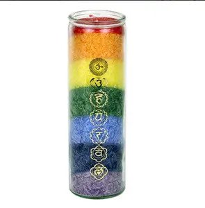 Customized Chakra Rainbow Candle Aromatic with Essential Oils