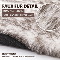 Yangyangpet Tapis-lit pour chien en fausse fourrure, mousse ordinaire, lavable