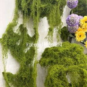 มอสประดิษฐ์แบบเส้นใย สีเขียวอ่อน สีเขียวเข้ม 100 กรัม 200 กรัม ของตกแต่งงานแต่งงาน ของตกแต่งบ้าน - Product Image 5