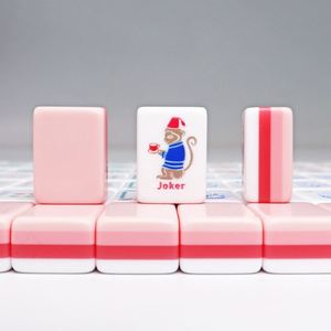 Adorable Pink <b>Monkey</b> Pattern Acrylic American Mahjong Tiles Hand-Rubbed High-Grade Crystal Premium Glossy Craft Custom Logo for - Product Image 2