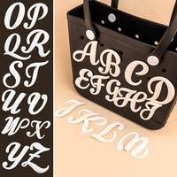 Vente en gros en usine de nouveaux sacs en PVC personnalisés de grande taille, lettres de charme, décoration, accessoires de l'alphabet élégant pour sacs à main