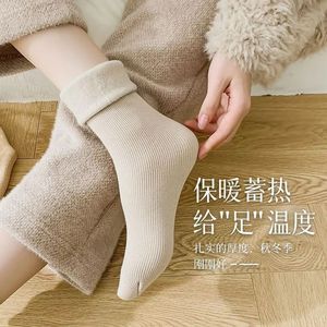 Warm Thickened Women Socks Winter Snow Socks Solid Color Anti Cold Floor Socks Thermo Insulated 95 Cotton Zhuji Origin - Product Image 4