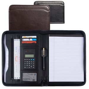 Tùy Chỉnh Padfolio Thư Mục Nhà Sản Xuất, Đa Chức Năng Zip Da A4 Kích Thước Tập Tin Thư Mục Với Máy Tính, Brown Danh Mục Đầu Tư Tùy Chỉnh Logo - Product Image 6