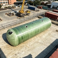 Grand réservoir septique à trois compartiments, fini, en plastique renforcé de fibre de verre, de 2/4/6/9/10/20/60/100 mètres cubes, anti-corrosion et épaissi.