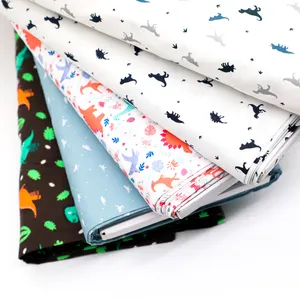 Nursery print fabric Collection animal Dinosaur printed Cotton fabric high quality Digital Print for sewing quilting