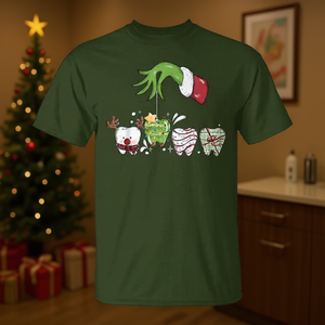 T-shirt pour dentiste, assistant dentaire, Noël, Santa Squad - Product Image 3