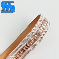 Sangle de chaussure tressée personnalisée en cristal, délai de livraison de 30 jours, garniture de sandale brillante pour le Pérou