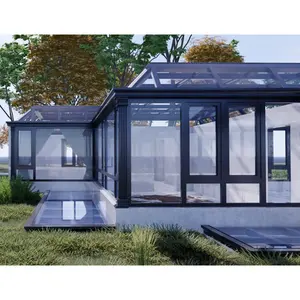 Modern Design Aluminium Outdoor Glass Sun House Glass Garden Sunroom House