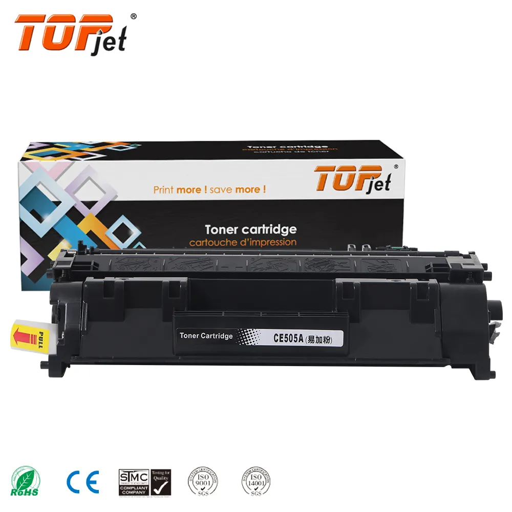 Topjet 05A CE505A 505A phổ Laser Toner Cartridge Tương thích cho HP P2030 P2035 P2035N P2050 máy in