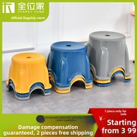 Banco de almacenamiento moderno de plástico engrosado no plegable para el hogar, taburete de baño, otomana para juegos escolares al aire libre, de fábrica