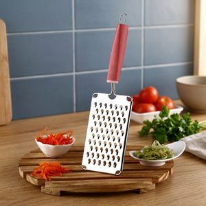 Anax Stainless Steel Manual <b>Vegetable</b> Grater Garlic Crusher Cheese <b>Shredder</b> Plastic Handle for Salad Kitchen Prep Sustainable - Product Image 2