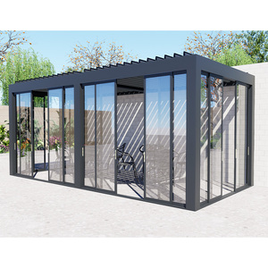 Gazebo de Aluminio para Exteriores con Techo Plegable Impermeable, Diseño Ecológico Inspirado en la Naturaleza para Balcón, FZBY001 Biocl - Product Image 4