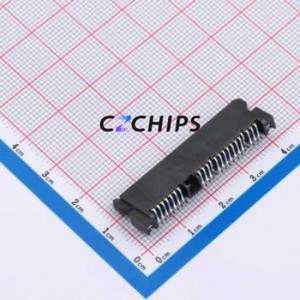 SATA-502-F22S1BY-N Hard Drive Connector (SAS/SATA/M.2) SMD Connector SATA Female 22P Horizontal Mount - Product Image 2