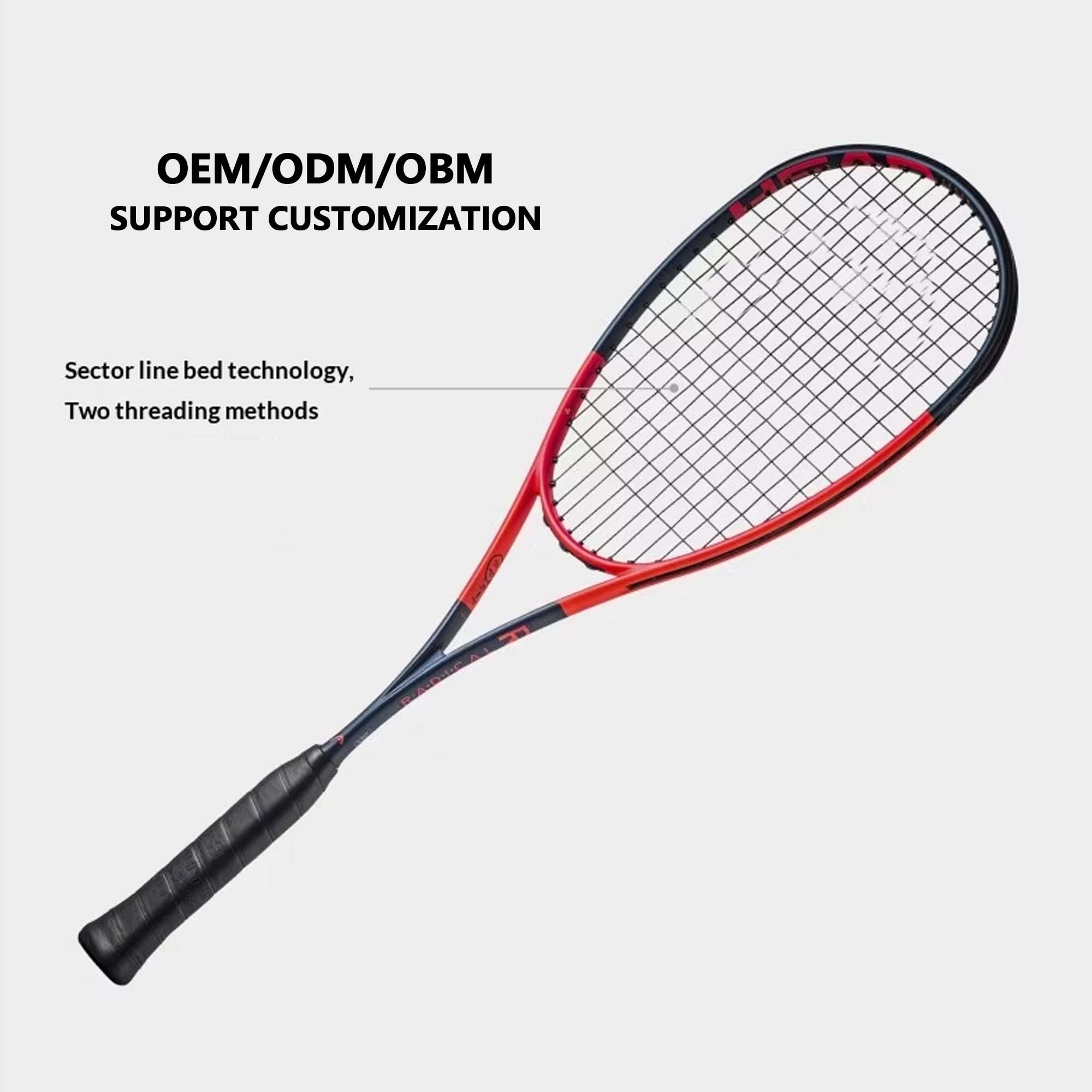 Professional Squash Racket Source Factory Customized All Carbon Fiber Series High Quality Sports Equipment OEM OBM ODM
