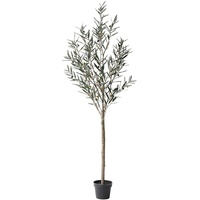 Olivier artificiel en pot en plastique, 40-210 cm, résistant à l'eau, réaliste, moderne, respectueux de l'environnement, pour l'intérieur