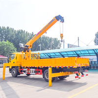 Grue mobile mini-camion de 3, 5, 8, 10 et 16 tonnes, grue hydraulique à flèche télescopique montée sur camion
