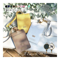 [Gisele] Étui porte-cartes et porte-billets rétractable double face en cuir pour femme avec sangle à nœud, porte-carte d'identité, fabriqué en Chine