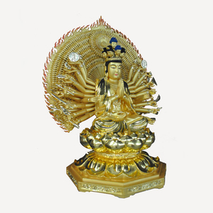 Tượng Phật Quan Âm bằng gỗ được chạm khắc bằng gỗ, tượng Bồ Tát bằng gỗ được chạm khắc theo phong cách Phật giáo - Product Image 3