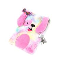 Nouveau cahier en peluche mignon chien Sequin Lock mot de passe livre dessin animé mignon journal
