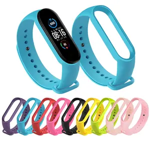 Xiaomi Mi Band5用の新しいストラップMi Band5ストラップ用のシリコンピンクの交換用リストバンドブレスレット時計バンド