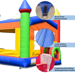 Château sautant plein d'entrain gonflable coloré Kids Bounce House Bouncy Castle avec Blower Bouncer - Product Image 6