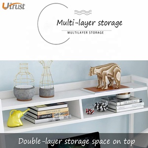 Resistente facile da pulire scrivania del computer pc del computer portatile da tavolo scala in legno scrivania e book shelf manager scrivania mobili per ufficio rotondo angoli - Product Image 6