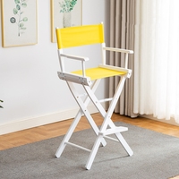 Chaise de maquillage pliante de luxe en bois blanc, haute, robuste, personnalisable avec logo VIP, pour extérieur, pour adultes
