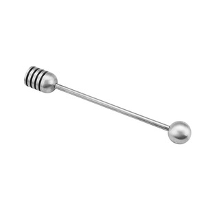 Stainless Steel Honey Stick With Round Bead Food Grade Stirring Spoon For Honey Mixing Party Use - Product Image 3