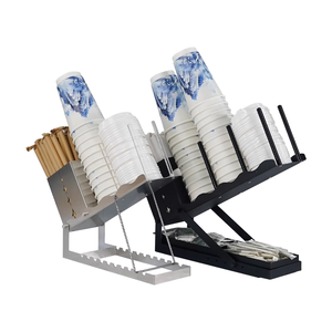 Porte-gobelets en métal réglable à 4 compartiments, écologique, multifonctionnel, pour organiser et distribuer les boissons - Product Image 3