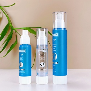 Flacon pulvérisateur sans air transparent blanc rond AS pour cosmétiques, 15 ml, 30 ml, 50 ml, 80 ml, 100 ml, 120 ml, 150 ml - Product Image 2