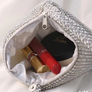 Bolso de Mano de Fiesta con Diseño de Diamantes, Bolso de Noche Brillante con Cristales, Forma de Hobo, Cierre de Cremallera, Alta Calidad - Product Image 5