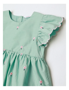 Robe d'été pour filles en coton de qualité supérieure avec un look mignon et attrayant, parfaite pour les jeux en plein air et les célébrations d'anniversaire - Product Image 2